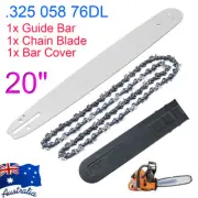 20 Inch Chainsaw Guide Bar & Chain & Cover .325 058 76DL For 20" Baumr-Ag SX62