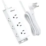 Surge Protector Power Strip - 9 Widely Spaced Multi Outlets, Wall 5 FT White