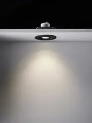 Starlight LED Recessed Adjustable Cool White 50mm Cut Out Downlight in Black