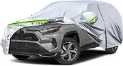 sportuli Waterproof Car Covers Replace for 2013-2023 Toyota RAV4, 6 Layers All Weather Custom-fit Car Cover with Zipper Door & Windproof Bands for Snow Rain Dust Hail Protection (RAV4)