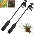 Portable Uprooting Weeder (2 Pcs) - 40cm 4-Teeth Manganese Steel