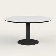 Recess Guest Table | Round Table | Collaboration Desk, White / Black