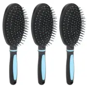 3Pcs Paddle Hair Brush Oval Shape Soft Comb Teeth Easy To Hold Avoid Static CHW