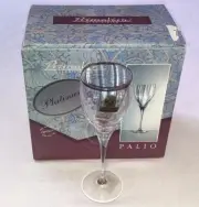 Set of 6 PrimaVera Di Cristallo Wine Glasses Platinum Brand New in Box Palio