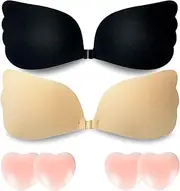 [TOPZFL] Adhesive Bra, Strapless Bra, Push Up Bra Backless, Invisible Bra, Bra Backless Covers for Evening Dress, Wedding Dress, Swimsuit and Backless