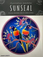 Stained Glass Window Decal RAINBOW LORIKEETS Mandala SUNSEAL Transparent Sticker
