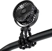Portable Stroller Fan | Travel Fan with Flexible Octopus Stand - 3-Speed Blower, Rechargeable Cooling Gadget for Bedroom Dorm Camping Hiking Beach