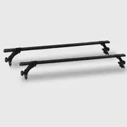 120cm Universal Rain Gutter Car Roof Rack Cross Bars Black Adjustable Brackets Large