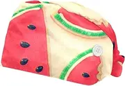 [WOSHJIUK] Working Hat 2 Pack Scrub Caps for Women,Cartoon Watermelon,Tie Back Cap Adjustable Scrub Hat