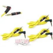 3X 3.5MM AUX L MALE AUDIO EXTENSION CABLE CORD YELLOW FOR GALAXY S4 NOTE 3 NEXUS