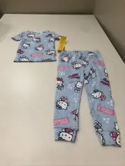 HELLO KITTY By Sanrio CURRENT MOOD 4-PIECE GIRL'S PAJAMA SET Light Blue Size 4