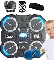 Music Punching Machine | Boxing Music Trainer Wall Mounted | Boxing Training Solution with Gloves Headband and Sports Wrist Guard