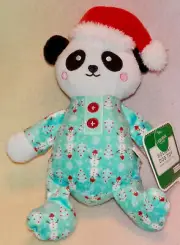 HOLIDAY TIME * PANDA BEAR * RED HAT * SQUEAK TOY * 9 IN * SM/MED * NEW