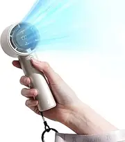 [JISULIFE] Handheld Fan Pro1S,Speed(1-100) Adjustable Mini Portable Fan,5000mAh Battery USB Rechargeable Personal Fan with Metal Body,Digital Display,For Women Men Travel/Camping/Outdoor-Brown
