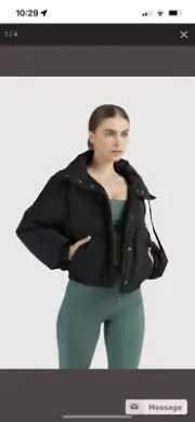 Bloch Cropped Puffer Jacket Size L (Bought Fr. Ballet Supply Shop $99) Very New