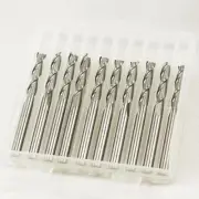 Solid Carbide 10pcs End Mill 3.175mm 1/8" Shank 2-Flute Milling Router Bit YG10X