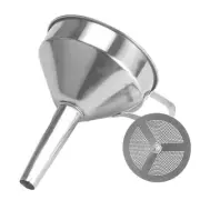 Stainless Steel Funnel with Strainer Kitchen Funnel With Handle and Filter