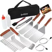 Grilljoy 22pc Heavy Duty Griddle Accessory Kit in Storage Bag--Clearance Sale