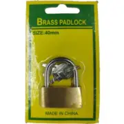 40mm Duty Padlock Solid Brass Suitcase Luggage Lock Cut Resistance 3 keys