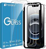 [4 Pack] T Tersely Screen Protector for iPhone 16e for iPhone 14/13/13 Pro, Tempered Glass with Installation Alignment Frame,Case Friendly,HD Clear