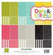 ECHO PARK DOTS & STRIPES "SODA FOUNTAIN" 12X12 PAPER SCRAPJACK'S PLACE
