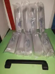 Lot of 10 Cabinet Cupboard Drawer Pulls Handles Satin Black