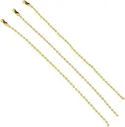 [CLISPEED] 50pcs Bead Chain Beaded Number Charms Ornament Enamel Key Chain Necklace Color for Accessories Round Pendants Tag Decoration Chain Iron Chain Golden