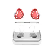 [Truly Wireless] bluetooth 5.0 Twins Stereo In-Ear Earphone Earbuds Lightweight With Charging Case RED COLOR