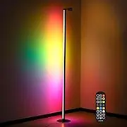 Corner Floor Lamp with Reading Light RGB LED Corner Lamp with App Control Music Sync 16 Million Colors Smart Standing Lamp for Gaming Living Room Bedroom Party