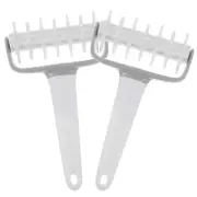2 Pcs Pizza Dough Roller Adjustable Rolling Pin Rollers Pastry Hole Puncher