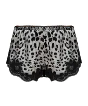 Dolce Gabbana Leopard Printed Satin Shorts IT4,IT2,IT3,IT1 black