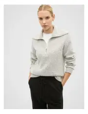 [Seed Heritage] Textured Twist Sweat Top in Grey