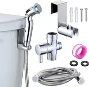 Timewill Handheld Bidet Sprayer for Toilet, Baby Cloth Diaper Sprayer Kit with 2 Water Flow Sprayers, Muslim Shower, Butt Cleaner, Dog Shower Sprayer