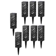 Solar Pathway Lights 8pcs LED Solar Light Waterproof Outdoor Lights Hollow Garden Decorative Lamp Landscape Lawn Light