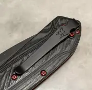 Black Titanium Pocket Clip Red Stainless Screw For Benchmade Freek 560BK-1 Knife
