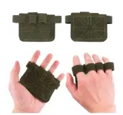 1 Pair Cowhide Double Leather Gloves Hand Protector Weights Gym Work Out Gloves