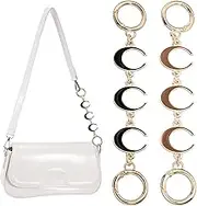 uxcell Bag Extender Chain, 2 Pcs Purse Strap Extenders Moon Shape Chain Purse Making Supplies for Replacement Handbag Shoulder Bag Wallet Decoration, Black/Brown
