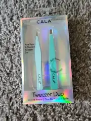 Tweezer Duo Fine Point & Slanted Tweezer Set Green Color Excellent Performance