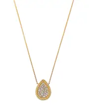 Bloomingdale's Fine Collection Diamond Disc Pear Shaped Pendant Necklace in 14K Yellow Gold, 0.50 tcw