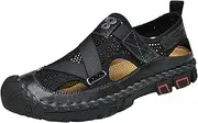 [Generic] Ignite V Slide Sandal for Men New Summer Sandals For Men's Breathable Korean Edition Slip On Cowhide Beach Leather Shoes Bass Fisherman Sandals for Men