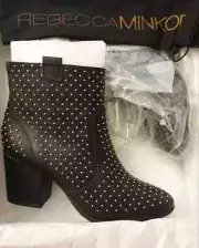 Rebecca Minkoff Women's Black Stud Boot size 7.5 New with box $300++ value