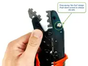 Quick Change Ratchet Crimp Tool 2 Dies Non-insulated Open Barrel Terminal AWG 20