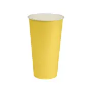 1000x Paper Cold Drink Cup 22oz / 650mL Yellow Milkshake Slushie Frozen Juice