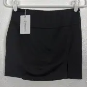 EG.CHRIS.G Skort Small Skirt Shorts Black Pull On Athletic Activewear Tennis NWT