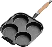 SOGA 4 Mold Cast Iron Breakfast Fried Egg Pancake Omelette Fry Pan- Durable, Long-Lasting Kitchen Cookware. Ideal for Omelette, Fried Eggs, Pancakes, etc.