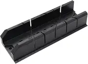 Whtkoph Wooden Groin Box Hand Box Portable Hardware Guide Hardware Tool Angle Cutting Box to Cut Branches, Black, 10inch