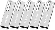 KOOTION USB Sticks 16 GB Pack of 5 USB 3.0 Memory Sticks USB Metal Memory Stick Data Sticks Set Flash Drives USB Flash Drives Pack of 5 16G USB Stick Colourful 5 Pieces Thumb Drives 16 GB USB3 Silver