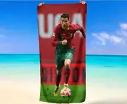 Cristiano Ronaldo Portugal Football Beach Towel Soccer Gift