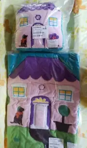 DOLLHOUSE STYLE TWIN HEADBOARD COVER w/ PILLOW! - NEW - RETIRED! COMPANY STORE
