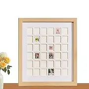 Collage Frame, Wooden Photo Frame, Square Collage Frame, 30 x 30 cm Picture Frame, Wall Collage Frame, Wooden Dry Flower Frame, Photo Frame for Living Room, Wall Photo Collage, Floral Picture Frame